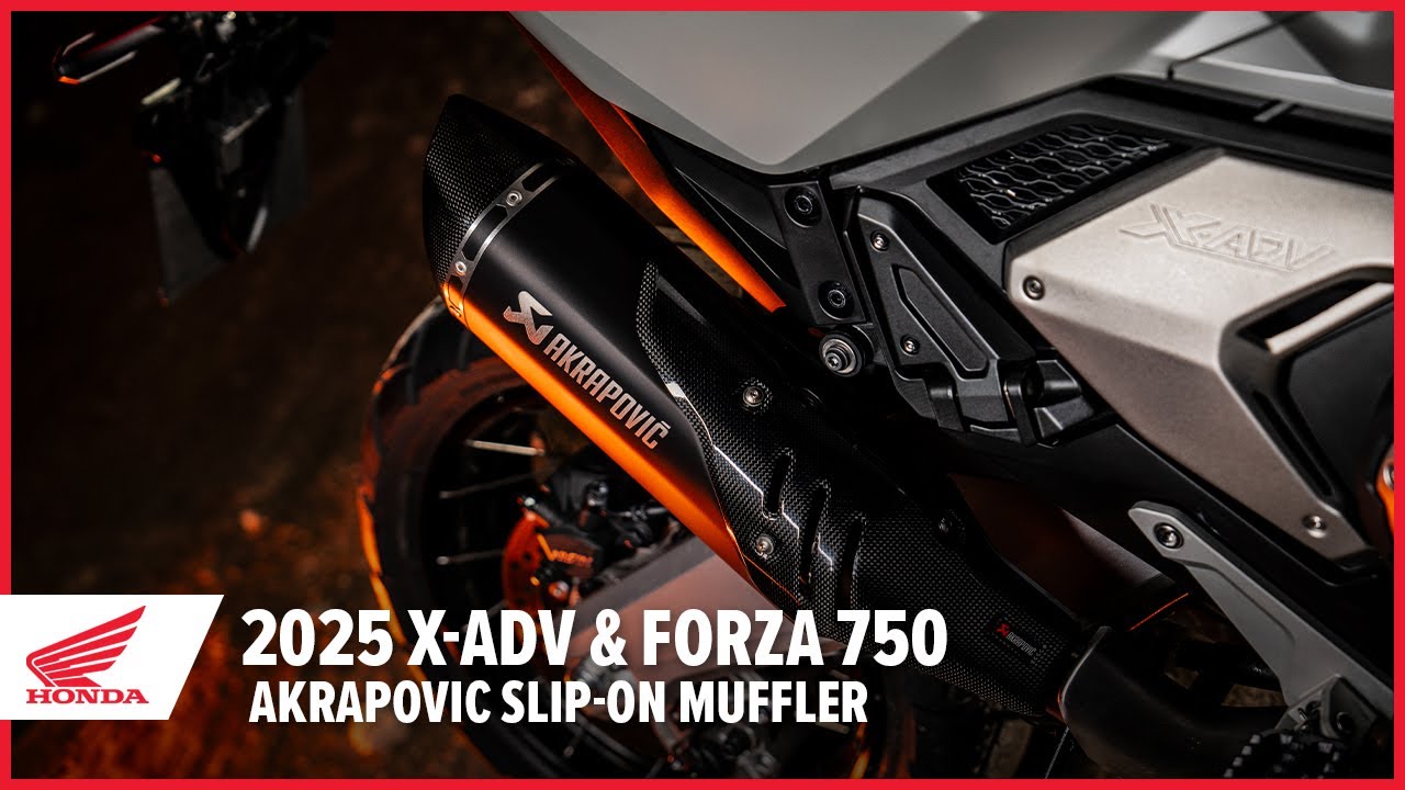 2025 X-ADV and Forza 750: Akrapovič Slip-on Muffler