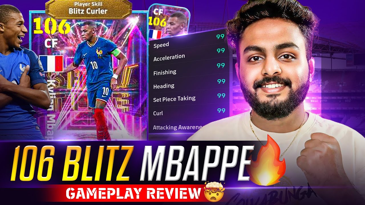 NEW 106 BLITZ CURL MBAPPE GAMEPLAY🤯 | CROSSBAR SPECIALIST🤡 | CRAZY SPEED + AMAZING DRIBBLES & GOALS🔥