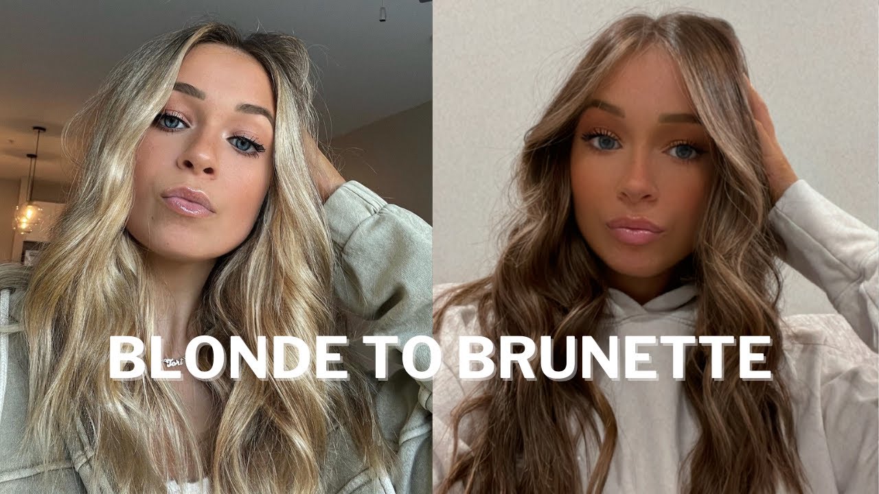 Blonde to Brunette | Hair transformation for a lived in, sunkissed brunette