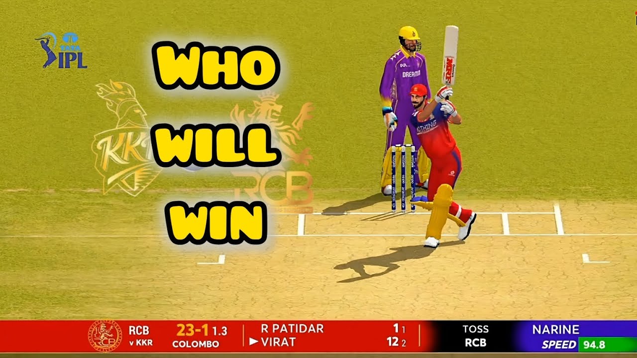 RCB vs KKR Full Match Gameplay 🎮 | Virat Kohli Batting 🔥 | Cricket Game 2026
