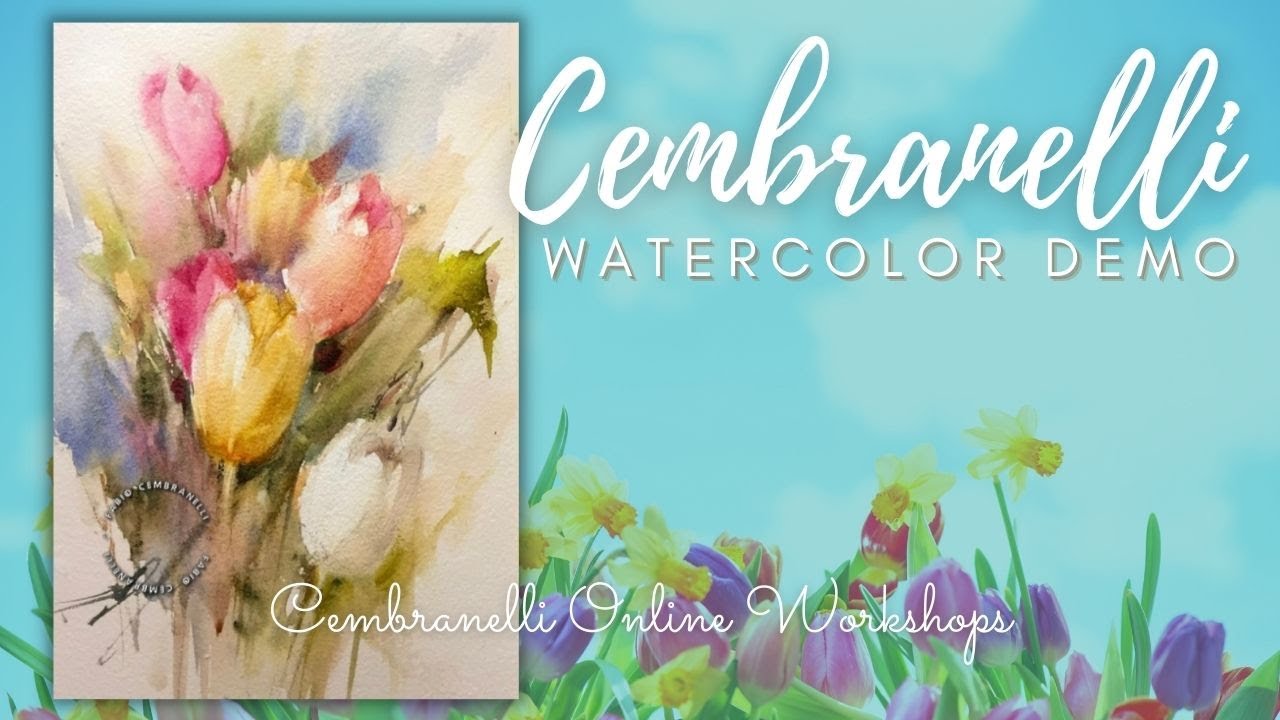 Colorful Tulips-Watercolor Demonstration