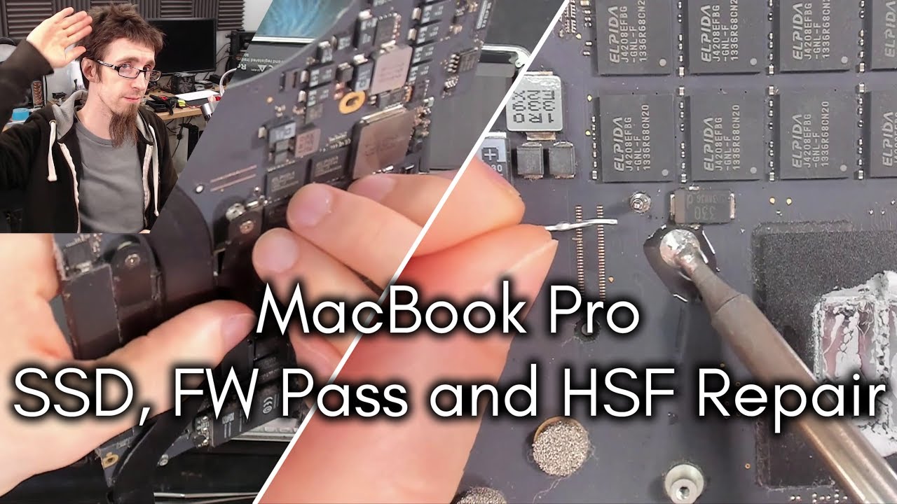MacBook Pro Heatsink standoff repair & new SSD, FW Pass Removal - LFC
