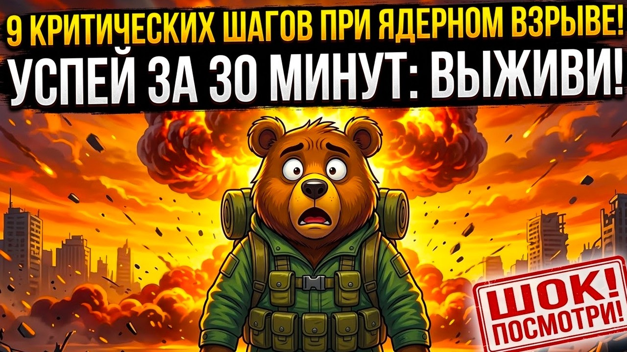 УСПЕТЬ ЗА 30 МИНУТ: Что делать при ядерном взрыве?