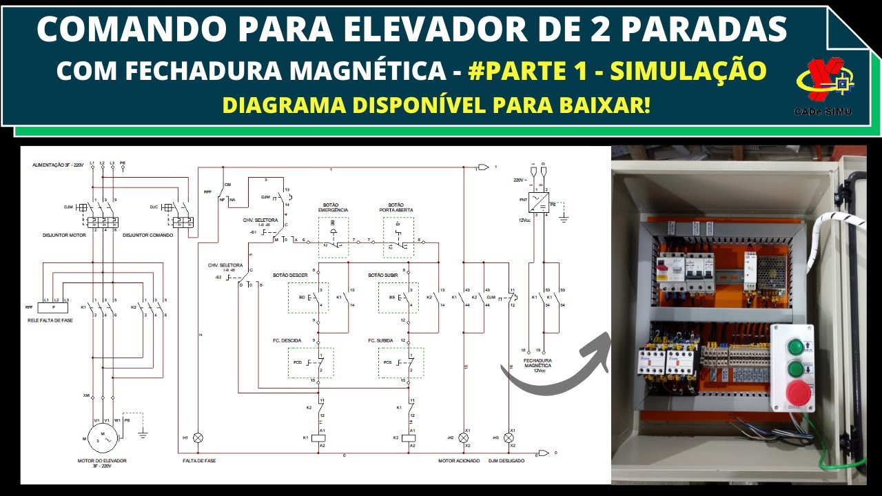 ELEVADOR DE CARGA COM FECHADURA MAGNÉTICA | DUAS PARADAS