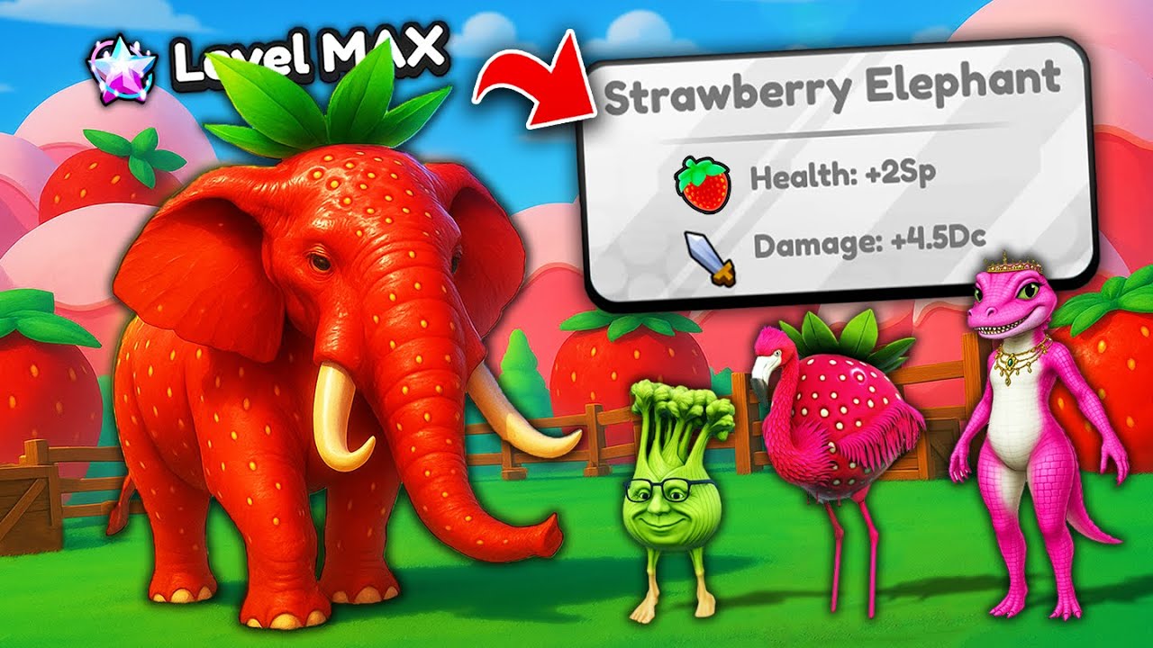 Открываем МАКСИМАЛЬНЫЙ УРОВЕНЬ Strawberry Elephant в Brainrot Evolution! (Roblox)