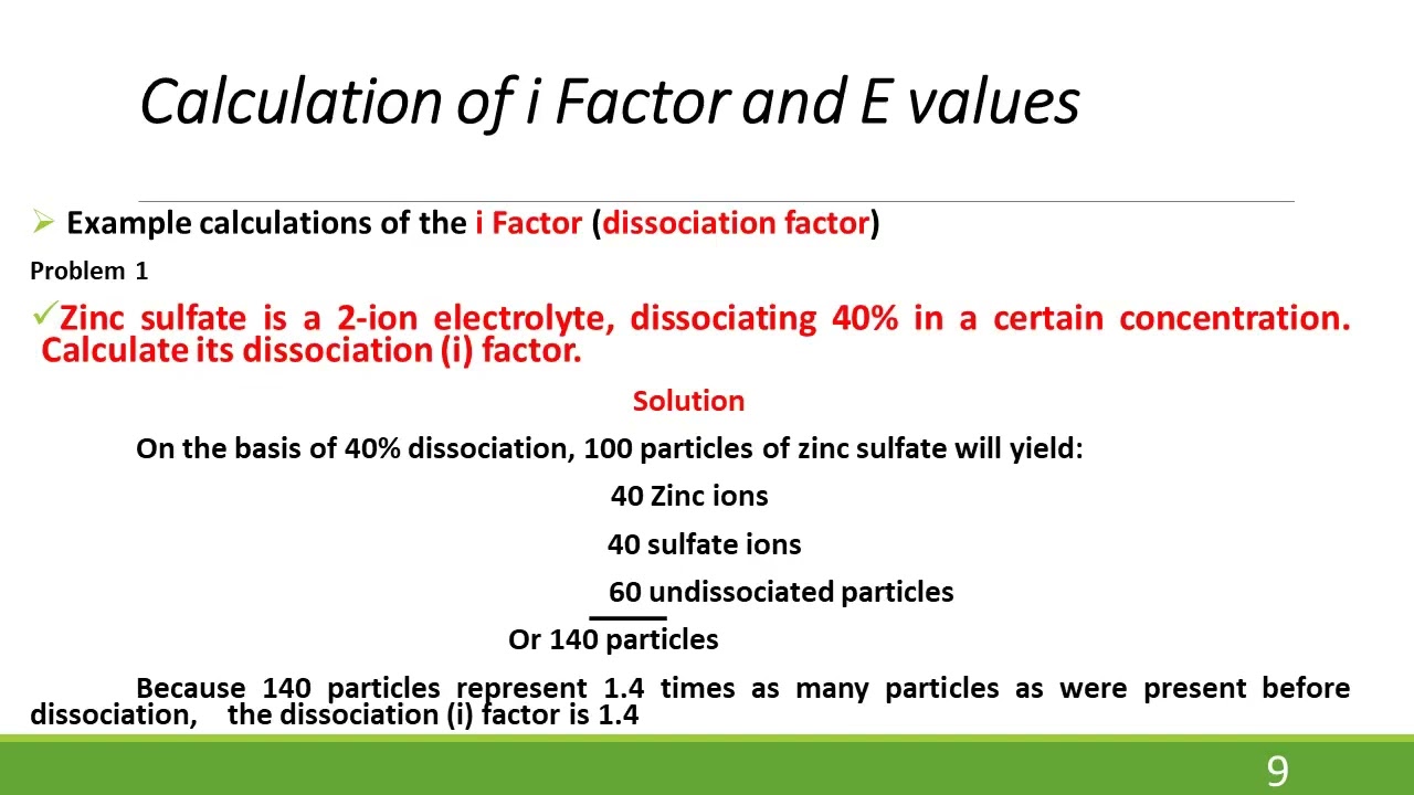 حسابات صيدلانية محاضرة 3 - Isotonic Solutions