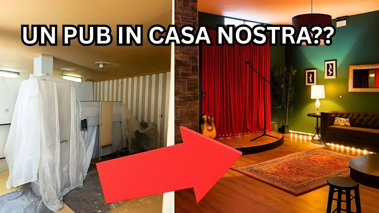 COSTRUIAMO UN PUB IN CASA NOSTRA! Prima/Dopo assurdo! 😱