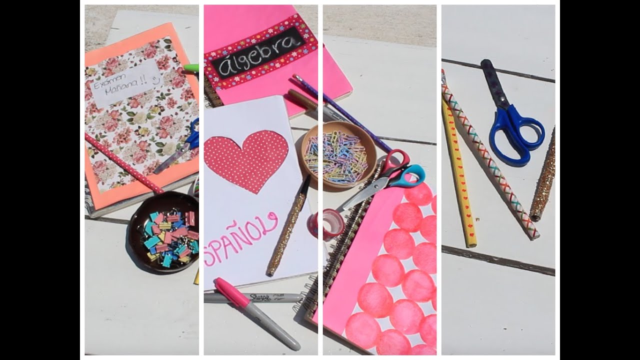 IDEAS PARA DECORAR TUS LIBRETAS O CUADERNOS DIY♡REGRESO A CLASES!! - ILSE GOMEZ