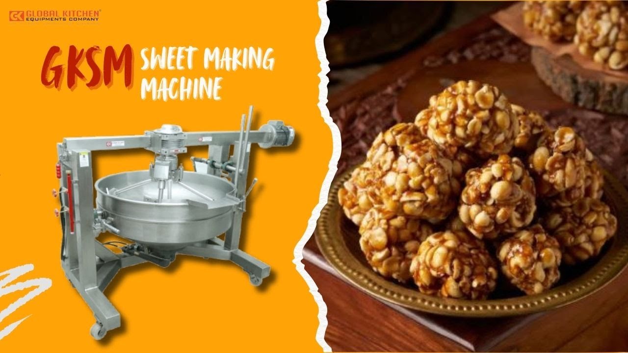 Peanut Chikki Making In Sweet Making Machine (GKSM-200) By Global Kitchen Equipment's Company