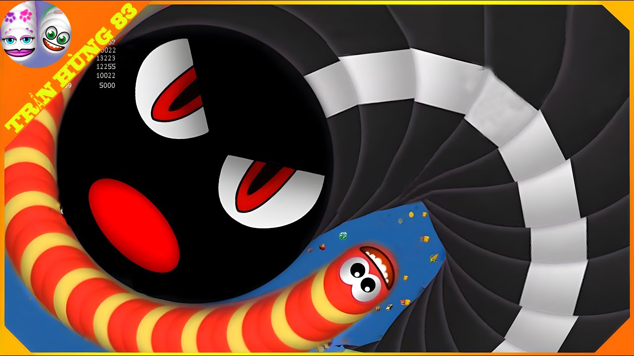 🐍WORMSZONE.IO | GIANT SLITHER SNAKE TOP 01 / Epic Worms Zone Best Gameplay! | Trần Hùng 83