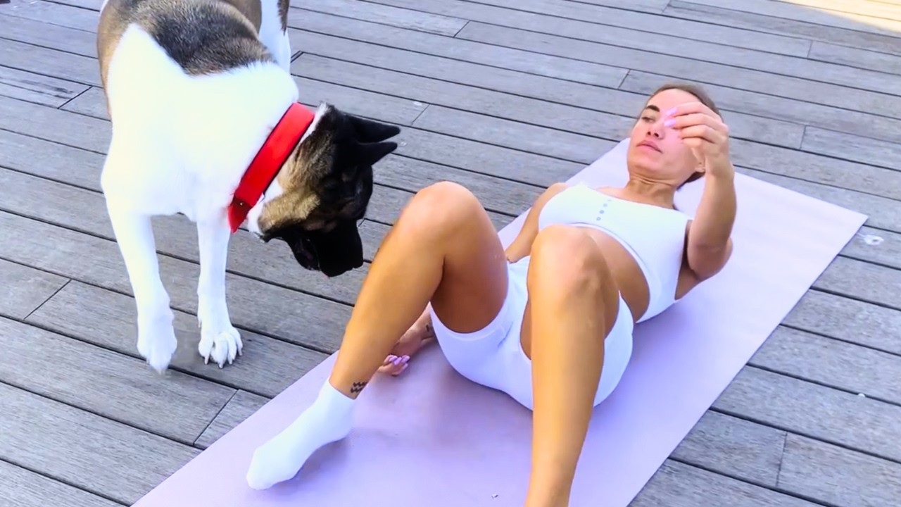 🔥Trying to Do Yoga... But My Dog is a Prankster! 😂🐕
