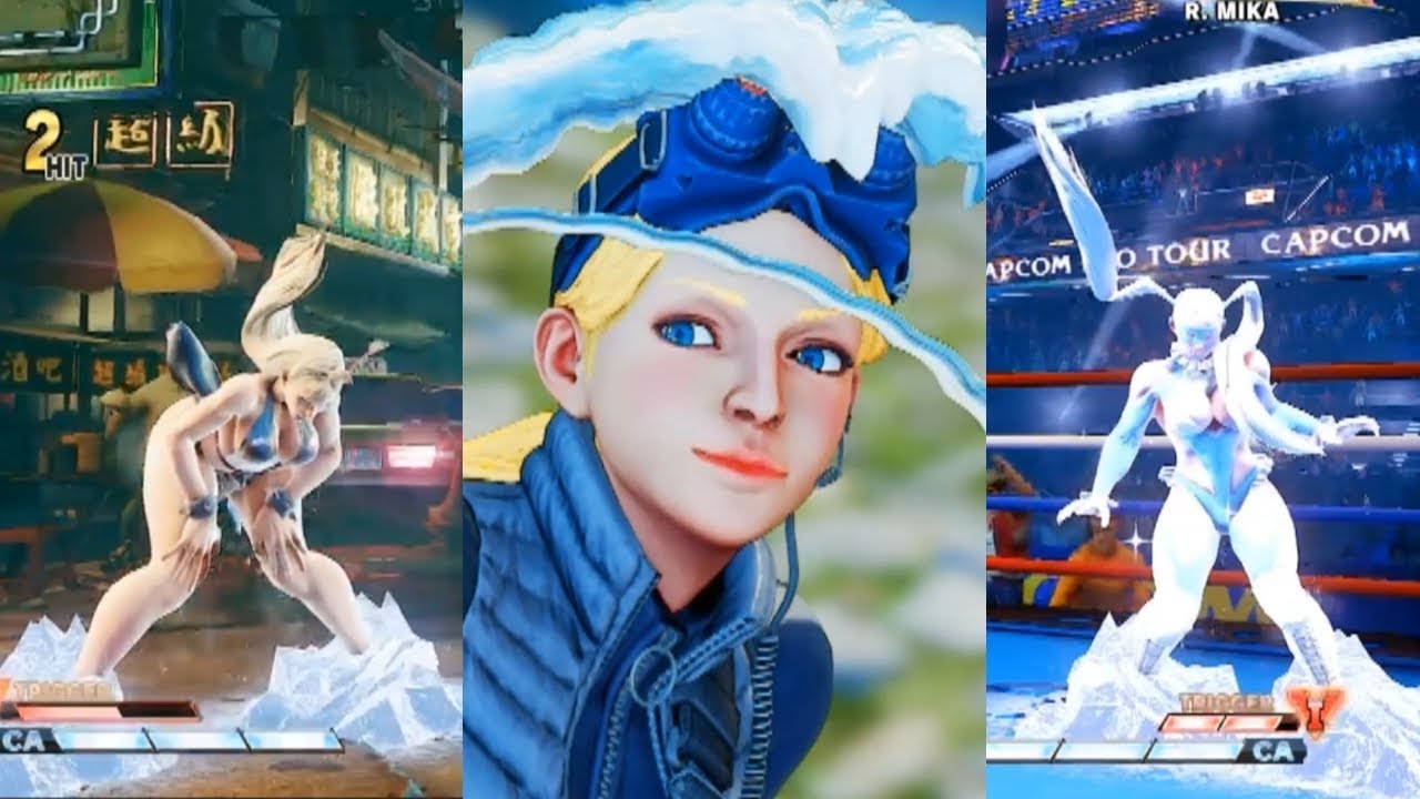 SFV ASFR - Chun Li, Cammy, Mika, Ibuki & Karin Frozen Ryona 凍結