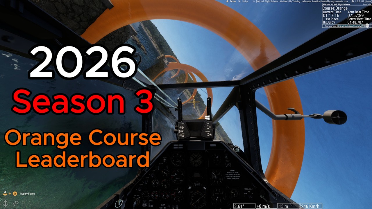 Orange Course Leaderboard | Heli Flight School Season 3 | Arma Reforger