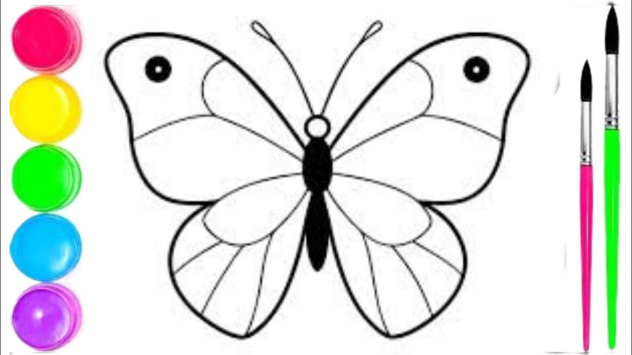 Простой урок рисования бабочки для детей 🦋 Пошаговая инструкция |