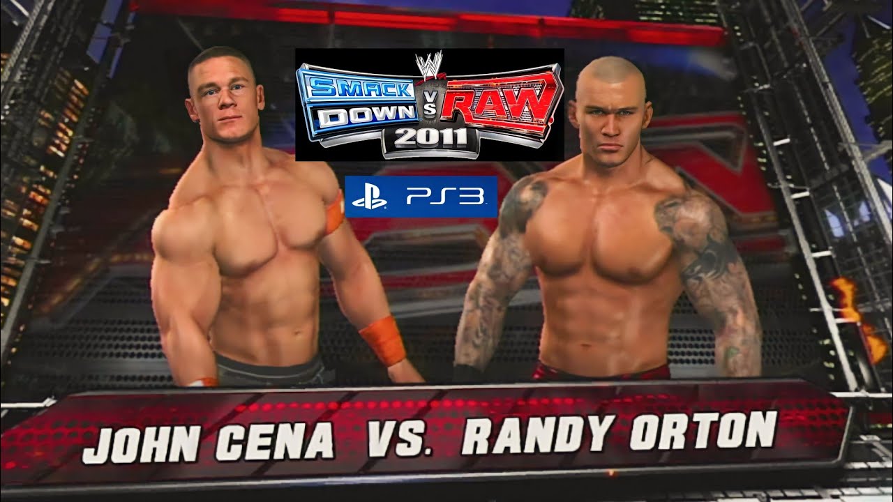 Wwe SmackDown vs Raw 2011 PS3 - Randy Orton vs John Cena || Raw