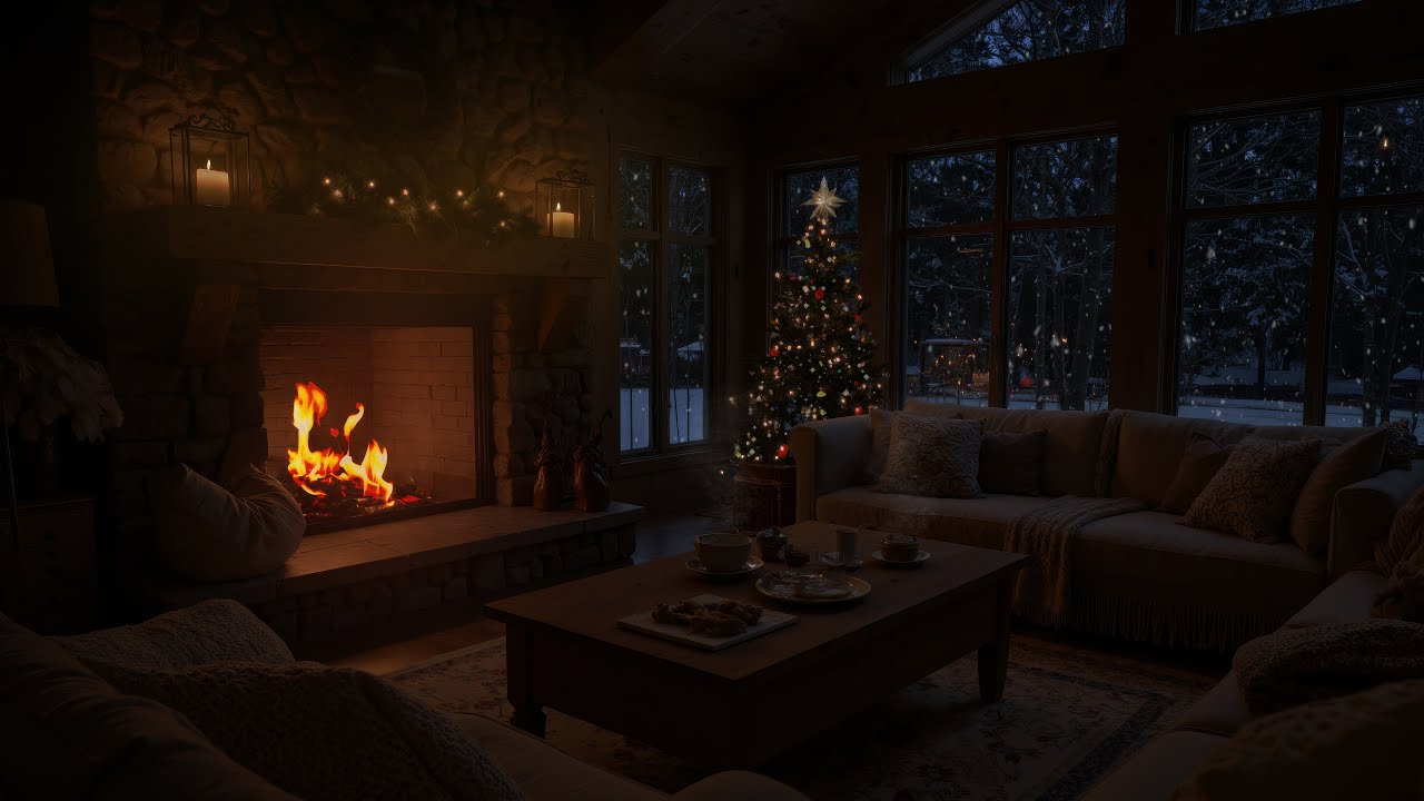 Relaxing Cozy Winter Fireplace Ambience to Help You Sleep #3