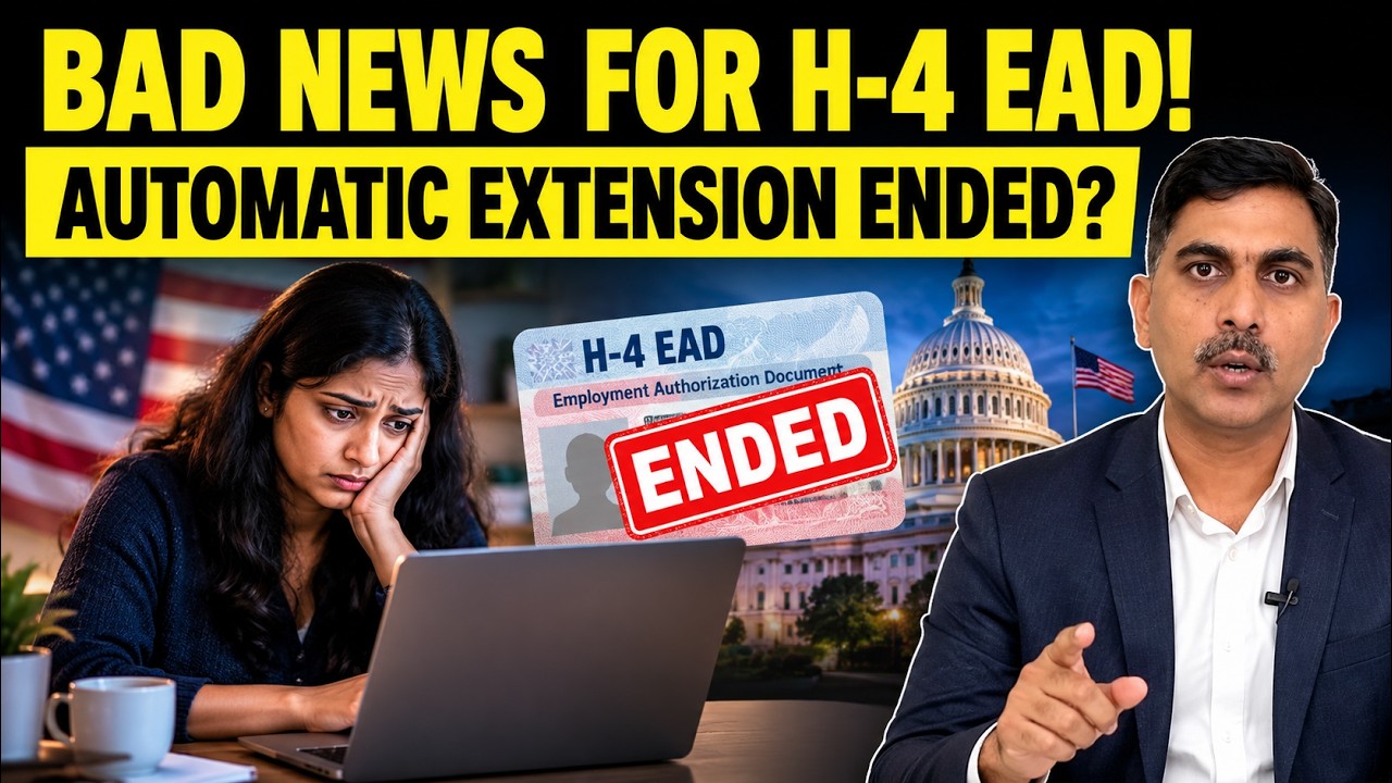 BAD NEWS for H-4 EAD Holders? Automatic Extension Rule Changed! What You Need to Know
