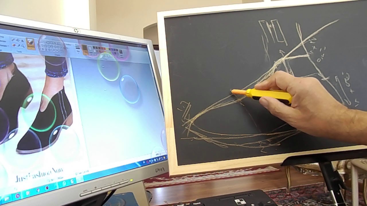 صناعة الأحذيه وتصميمها  رسم موديل حذاء نسائي/ Shoe Industry - Shoe Design (درس تعليم صناعة الأحذيه )