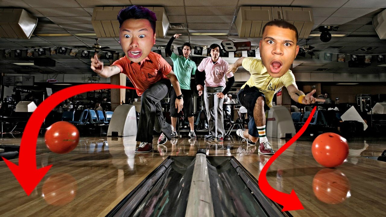 IMPOSSIBLE BOWLING TRICK SHOTS CHALLENGE!!! (DAVIDPARODY VS WOLFIE)