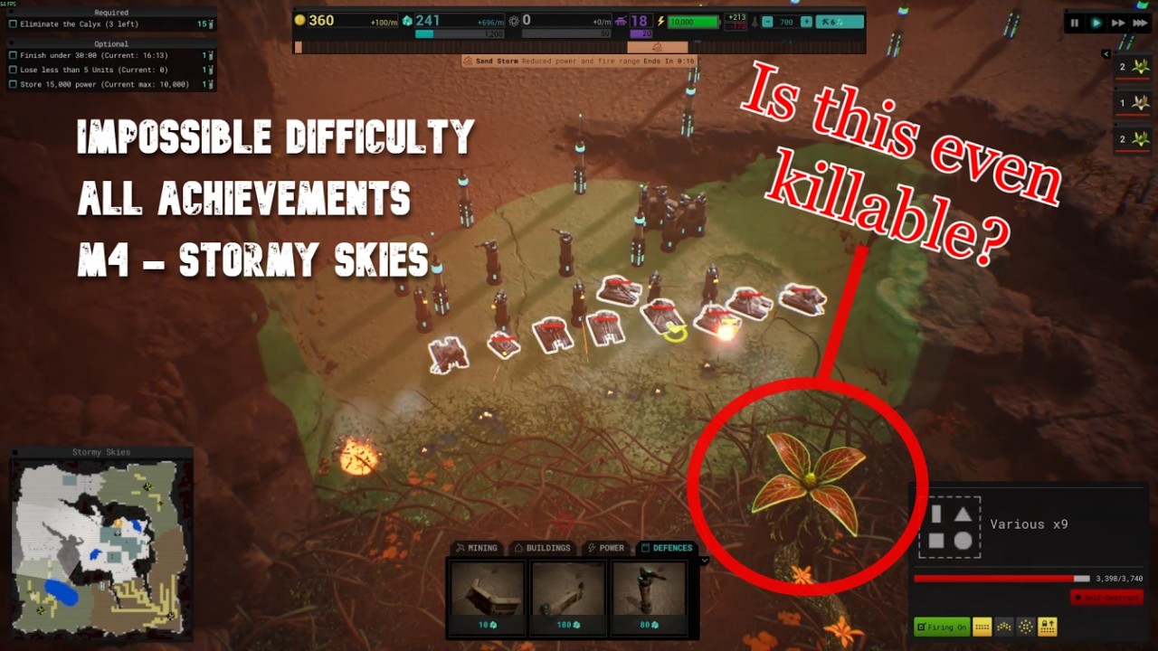 Calyx m4 - The hardest enemy! - Impossible difficulty - All objectives - Stormy Skies