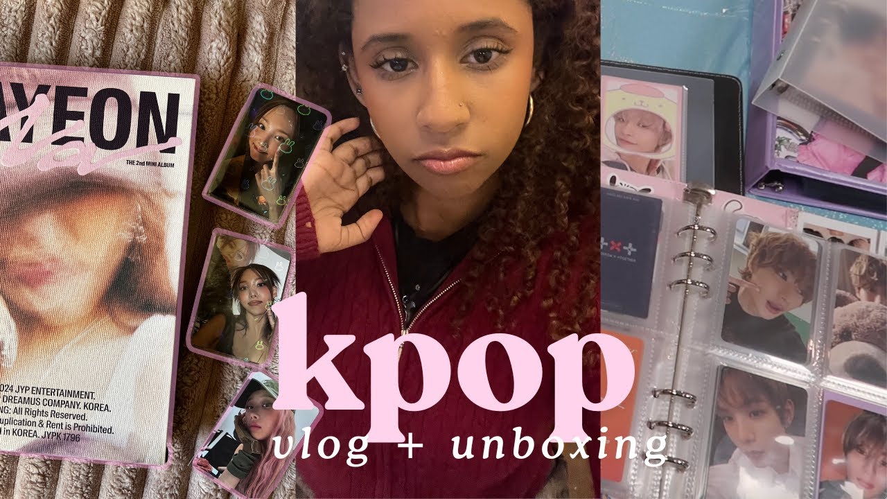 Видеоблог о событиях с фотокарточками в стиле kpop и шопинге *распаковка альбомов*