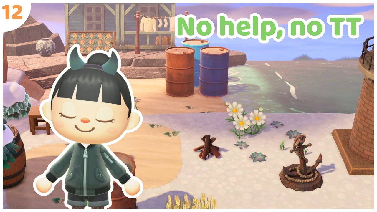 JOUR 12 : Routine 2026 et déco du coin phare ⚓ | ACNH (no online, no help, no TT)