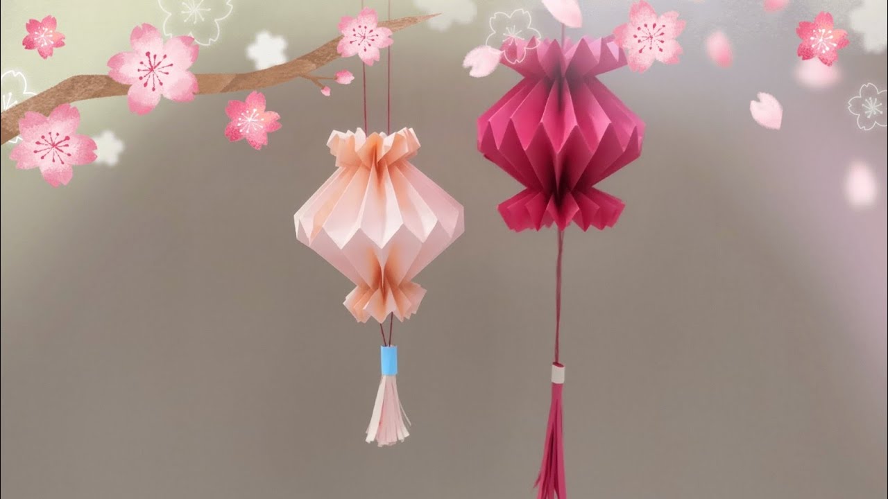新年手工制作 ~折纸灯笼 教学 Lunar Chinese New Year craft tutorial~ origami  Lantern making