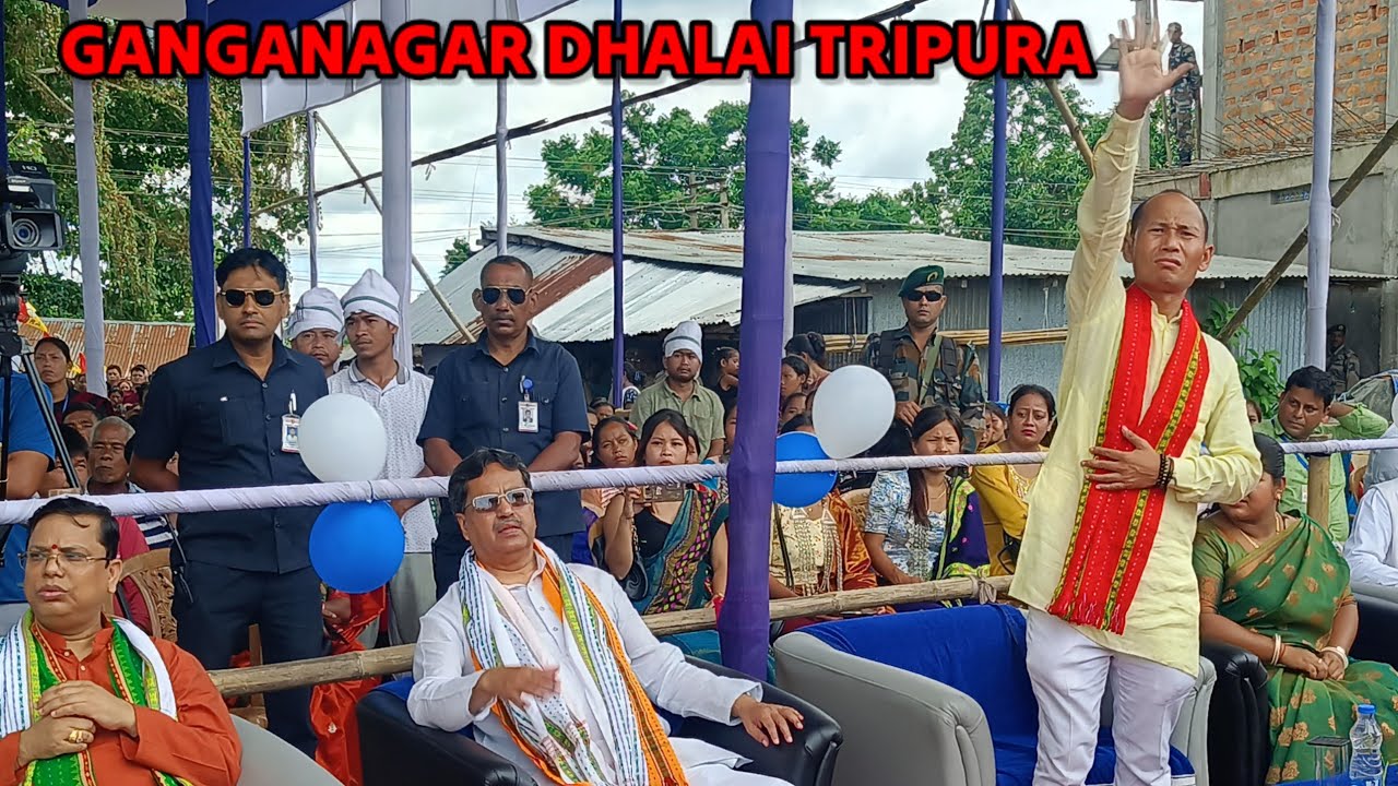 Ganganagar Dhalai Tripura New Play Ground Open Khe Yag Ha Dr.Manik Saha &,MDC Bhumika Nanda Reang?#