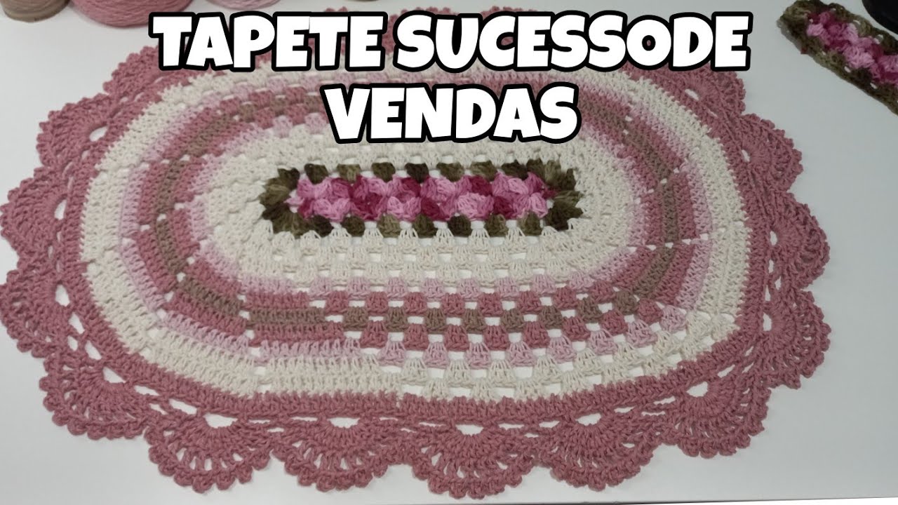 TAPETE SUCESSO DE VENDAS COM BASE DE FLORZINHA