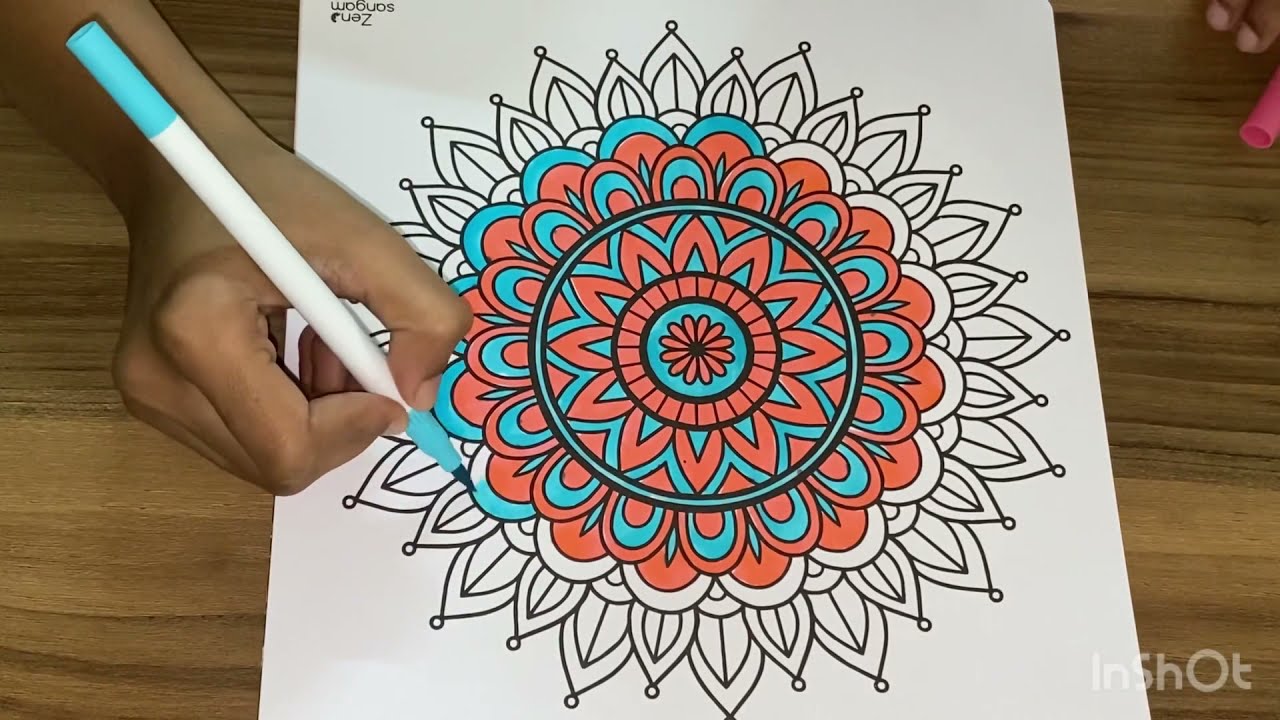 Mandala Art Coloring| Colourfull Mandala| Stress Reliever #Mandalacolouring#mandalaArt#anxietyrelief