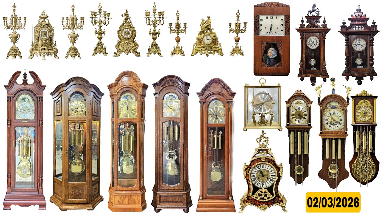 Đồng hồ tủ Howard Miller 610-904, đồng hồ song tiện mặt men, đồng hồ chân nến Mặt Quỷ, 3 tạ xích .