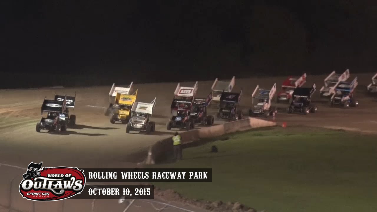Highlights: World of Outlaws Sprint Cars Rolling Wheels Raceway Park October 10, 2015