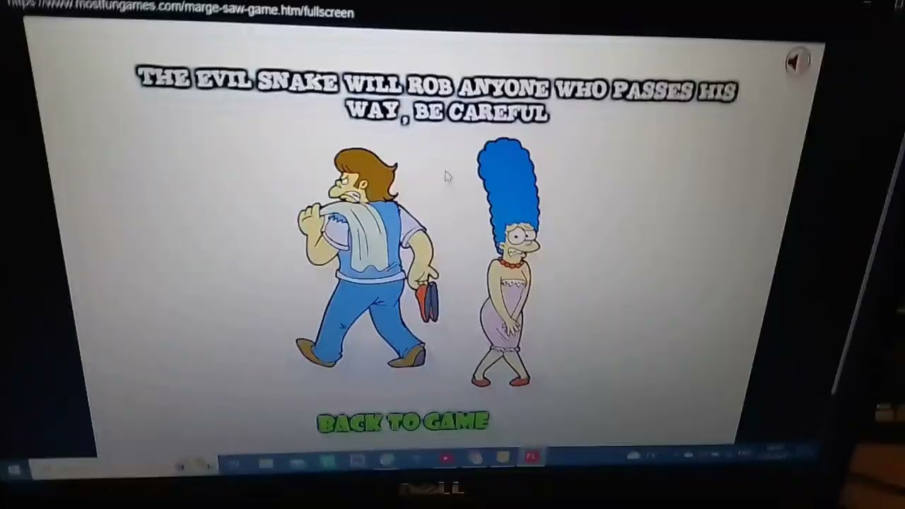 Marge Simpson Saw Game Game Over