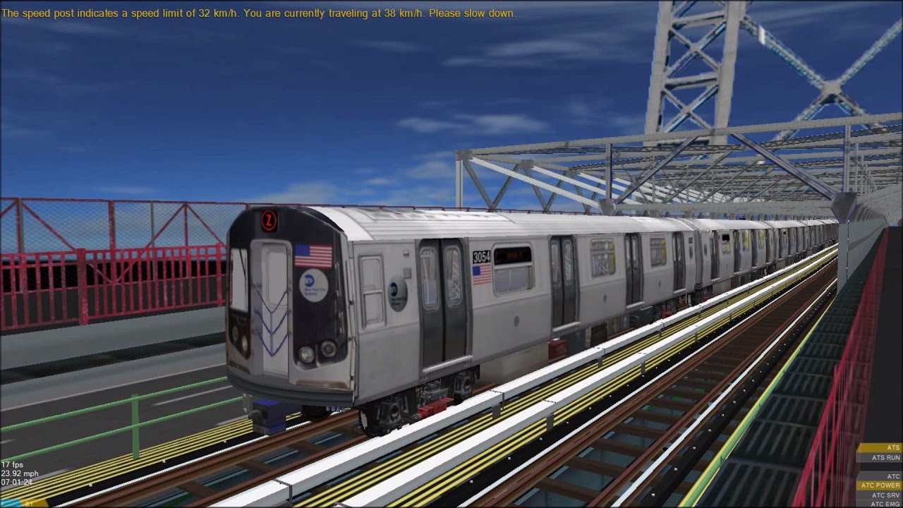 OpenBVE HD: Chasing NYC Subway R179 Z Skip-Stop Express Train (Jamaica Center to Broad Street)