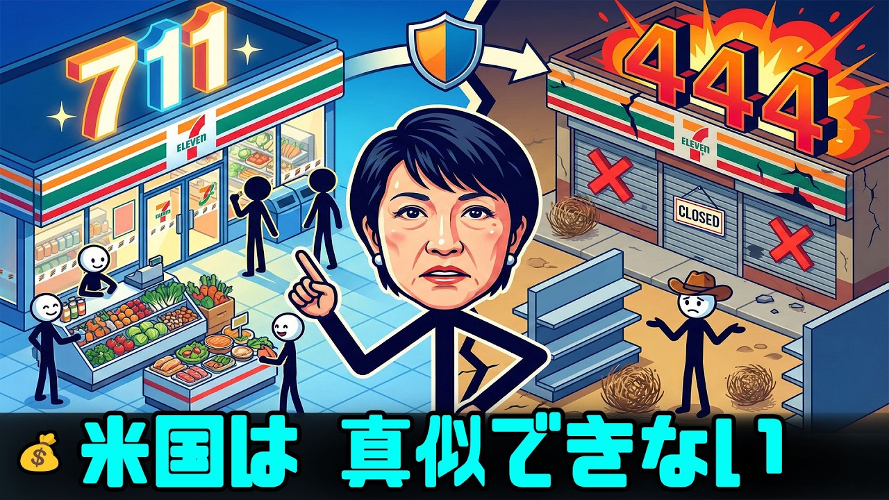 🚨 444店舗閉鎖の真実：なぜ米国は日本のセブンイレブンを絶対にコピーできないのか？