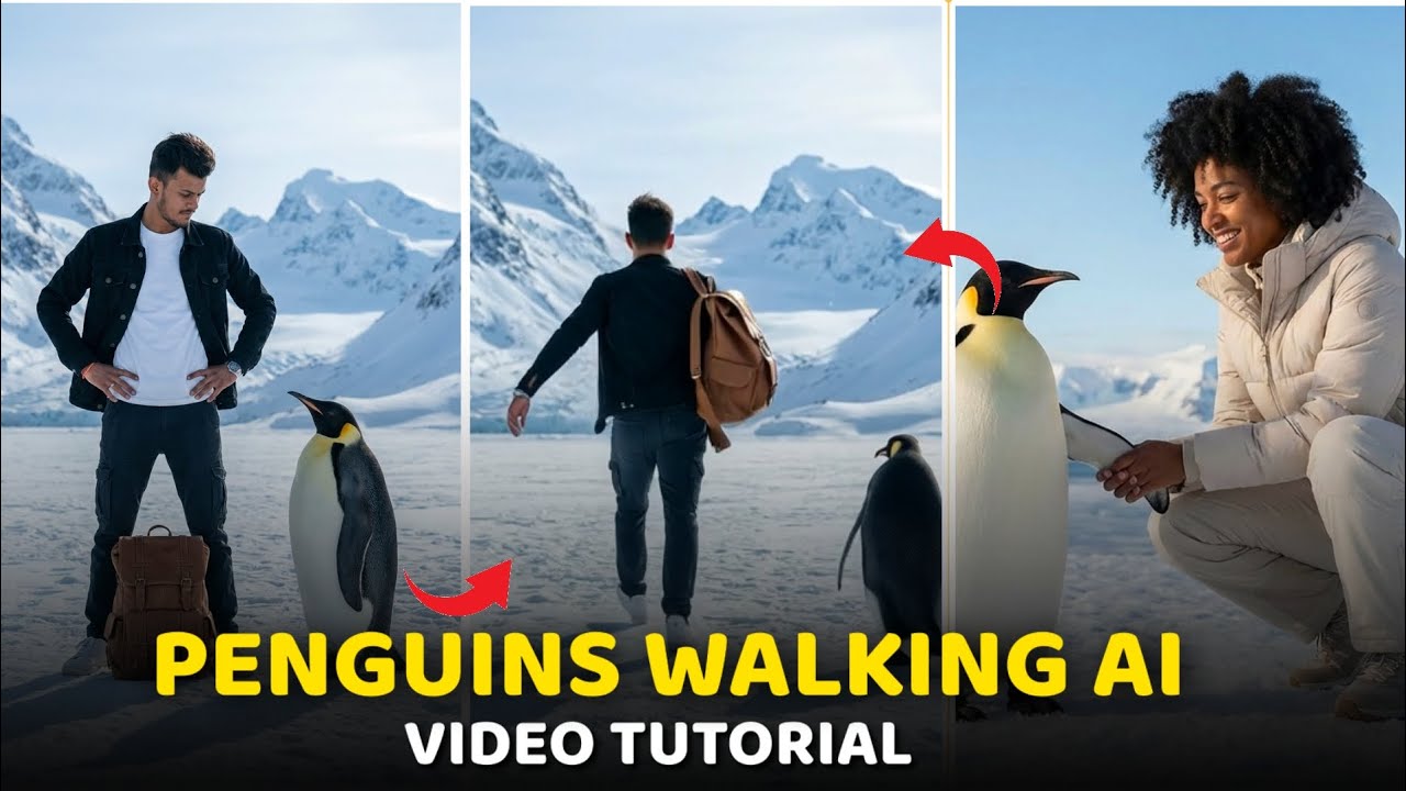 Instagram Trending Penguins Walking Ai Videos Editing | Penguin Snow Walking Ai Reels Kaise Banaye