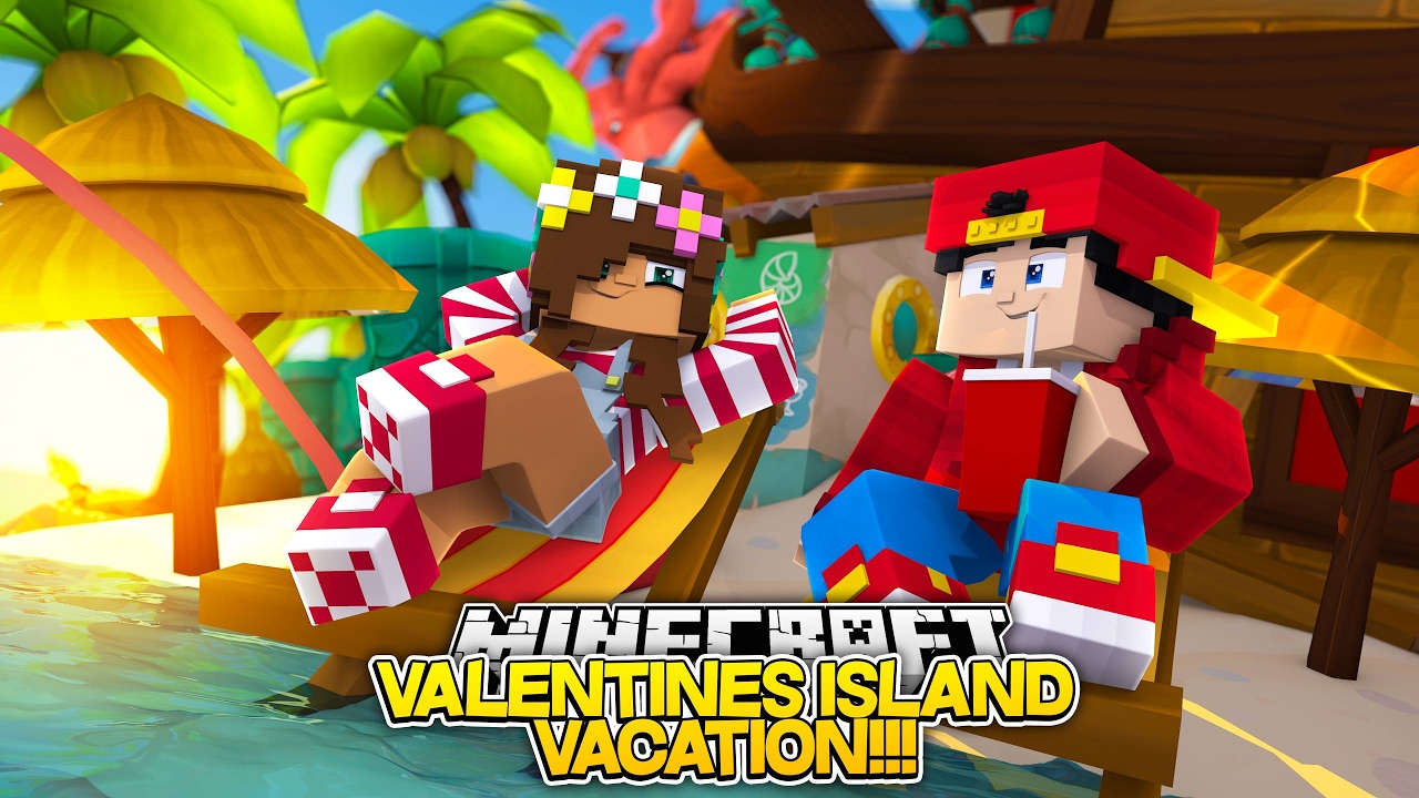 Minecraft Adventure - VALENTINES VACATION WITH LITTLE ALLY!!
