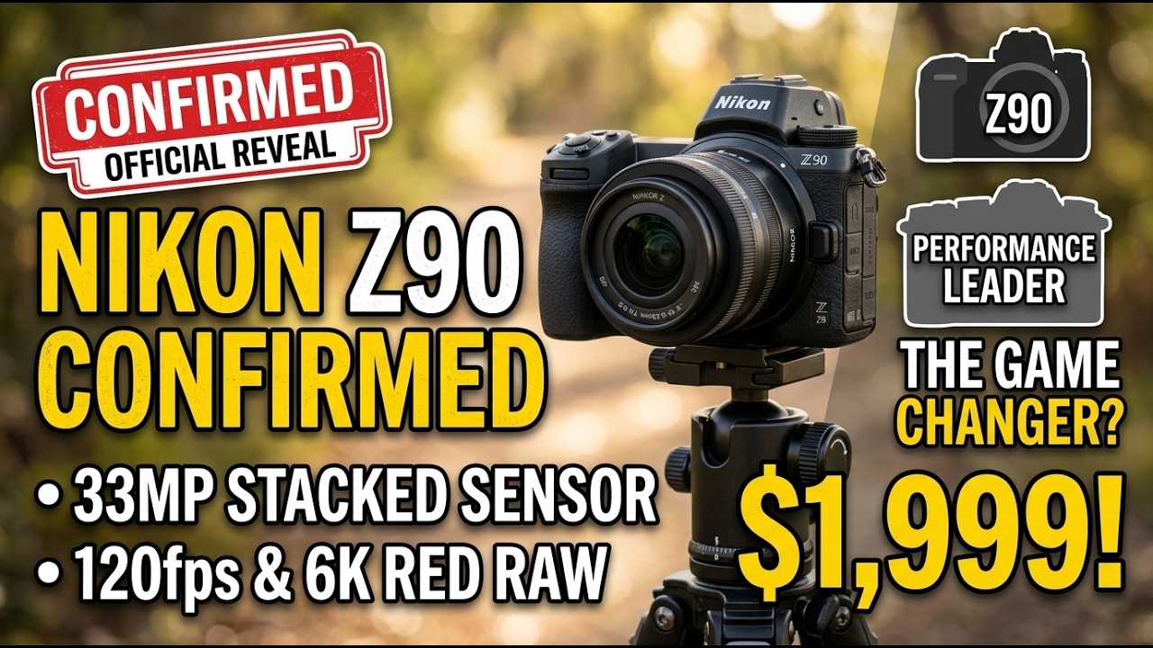 Nikon Z90 CONFIRMED: 33MP Stacked Sensor, 120fps & 6K RED RAW for $1,999!