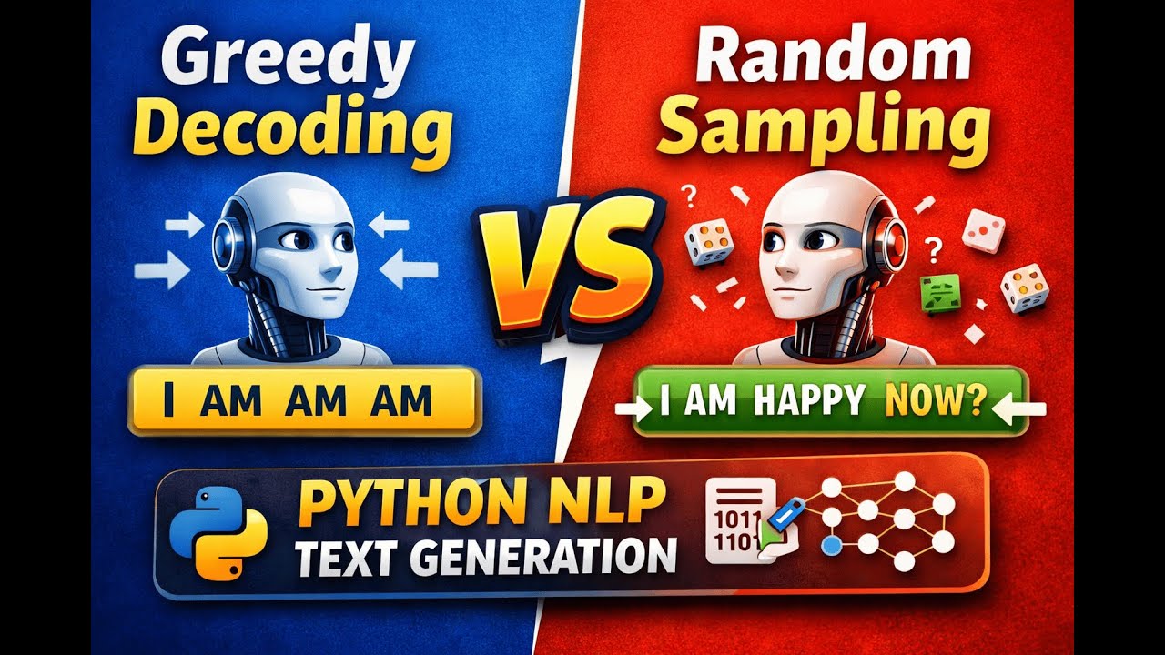 Жадный поиск против случайной выборки в NLP | Учебник по генерации текста на Python