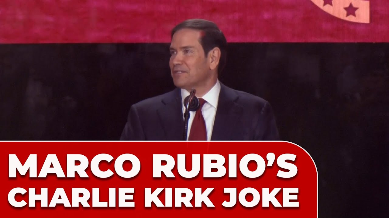 MARCO RUBIO'S joke about CHARLIE KIRK and CUBA cracks up CHARLIE KIRK MEMORIAL