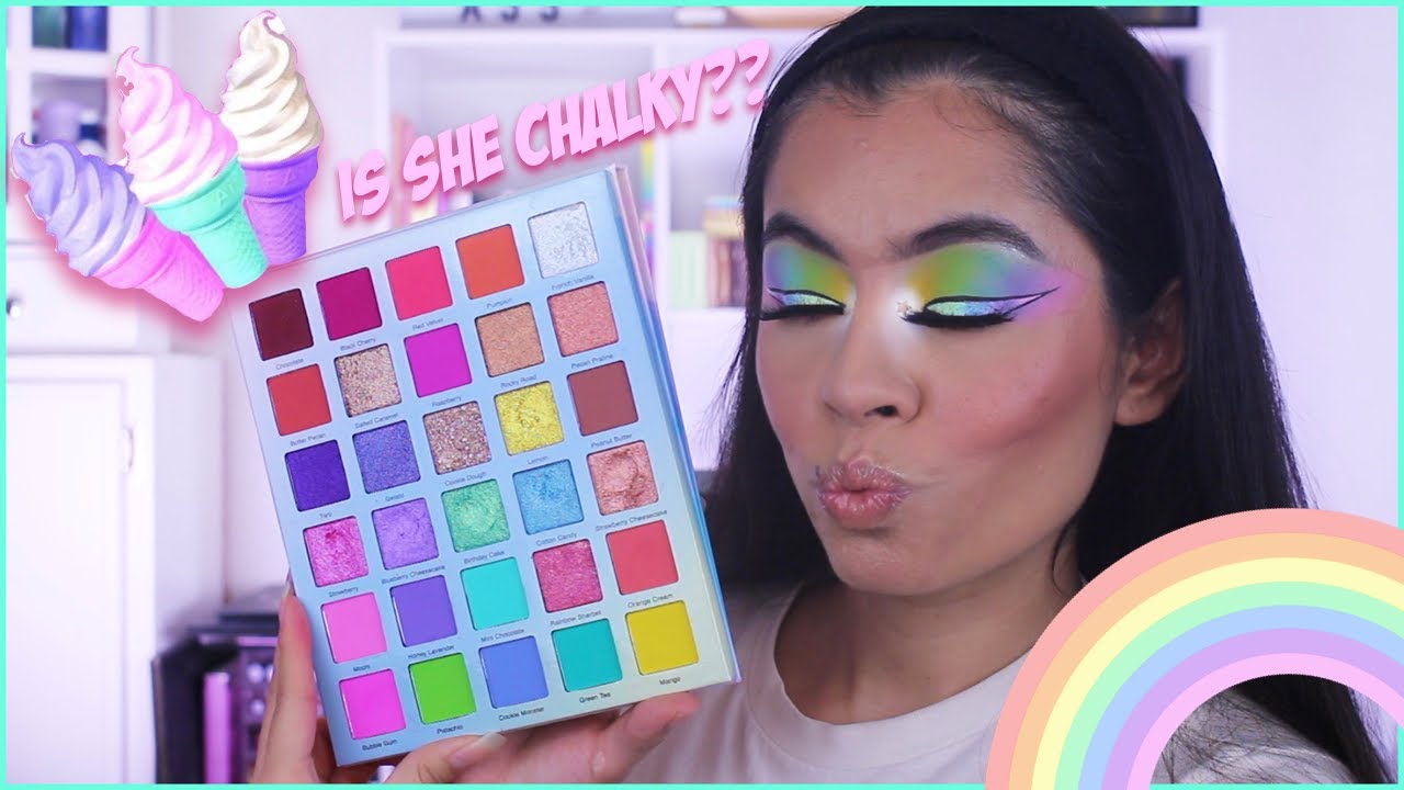 IS SHE CHALKY?!?! ICE CREAM PALETTE BY GLAMLITE | ROCIO CEJA