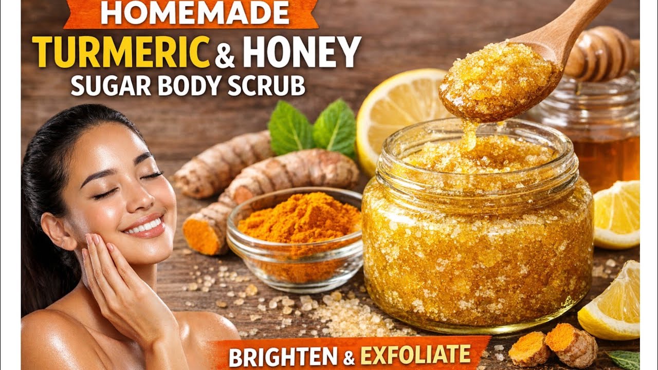 Turmeric & Honey creamy sugar body scrub 