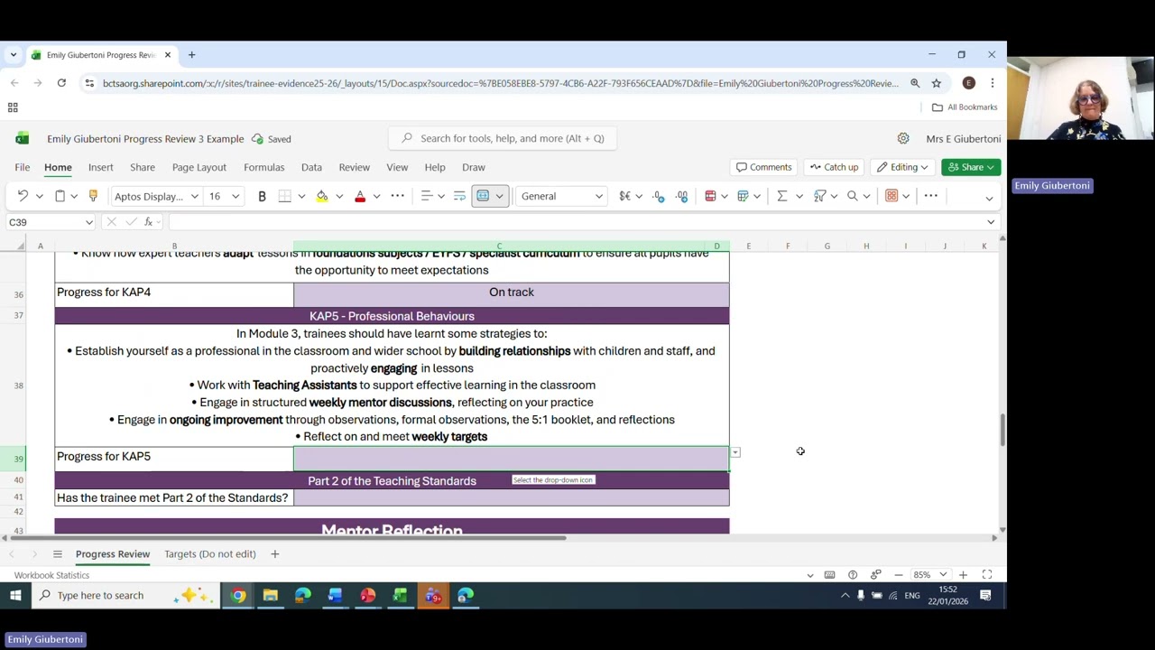 Progress Review 3 - 'How to' for mentors and trainees