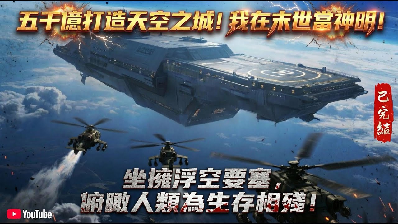 末世狂潮！砸五千億建天空之城！我在末世當神明！千億堡壘升空避難，俯視煉獄🥂 #末日 #喪屍 #爽文 #千億物資 #浮空要塞
