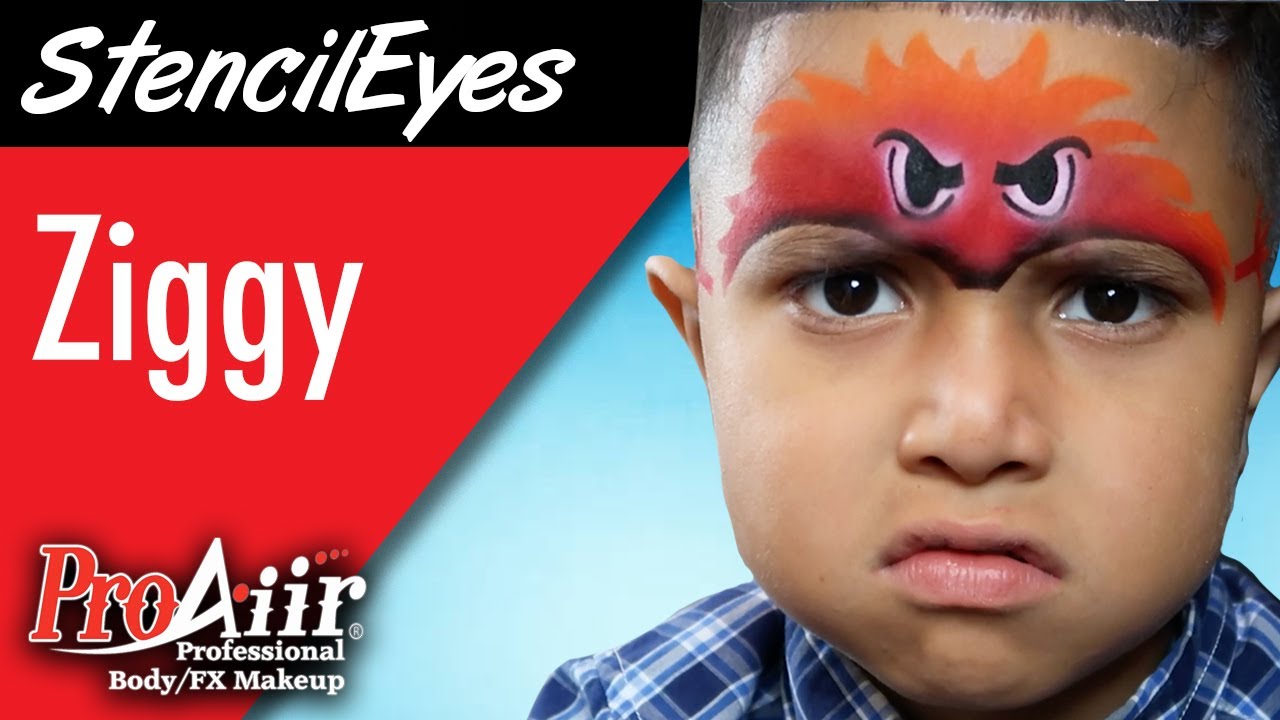 Airbrush Face Painting - Ziggy StencilEyes