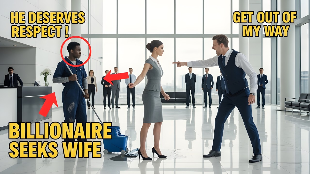 She Stood Up for the “Invisible” Janitor — Not Knowing He Was a Billionaire in Disguise