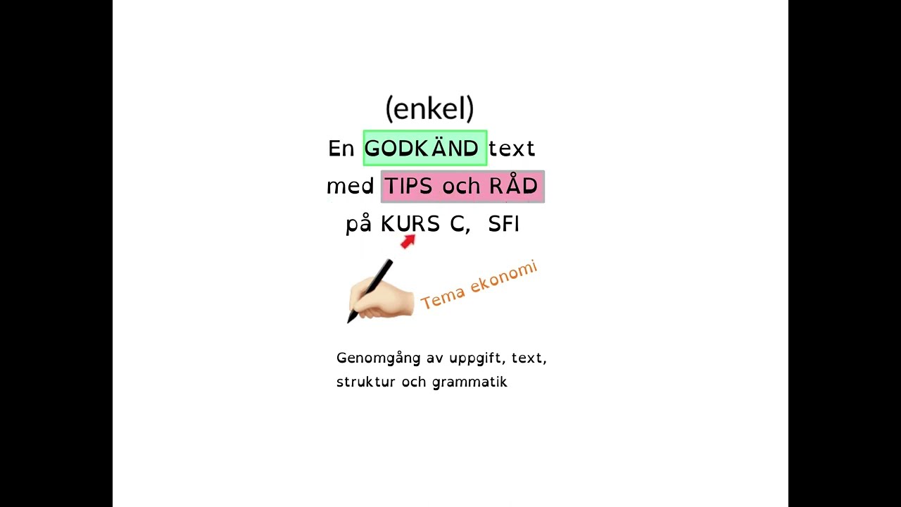 How to Learn Swedish GODKÄND Tips och råd TEXT kurs C SFI