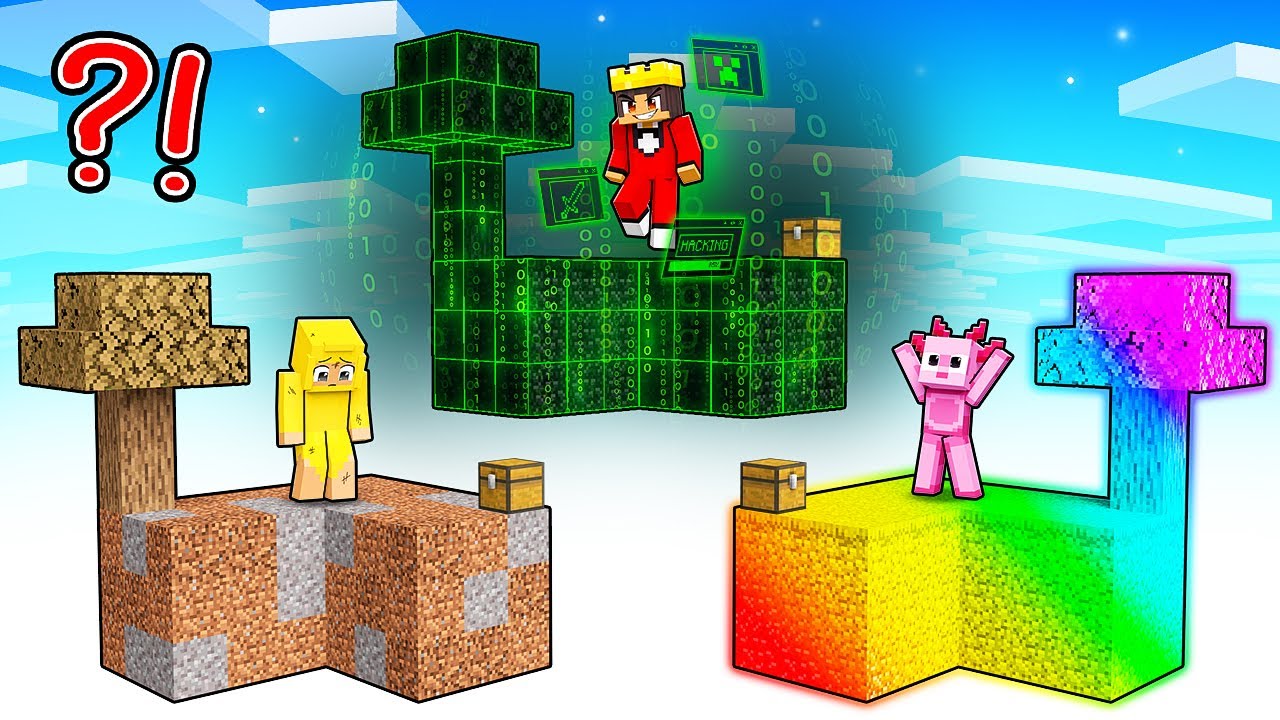 MONGO VS AXY SKYBLOCK BATTLE in Minecraft