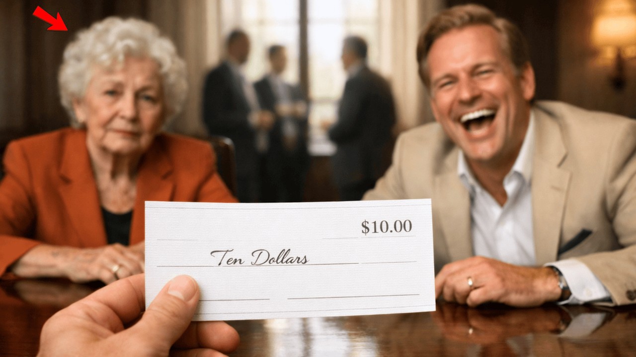 Syn Miliardera Wyśmiał 10 Dolarów Spadku Wdowy… Aż Prawnik Zabrał Ją do Ukrytej Posiadłości