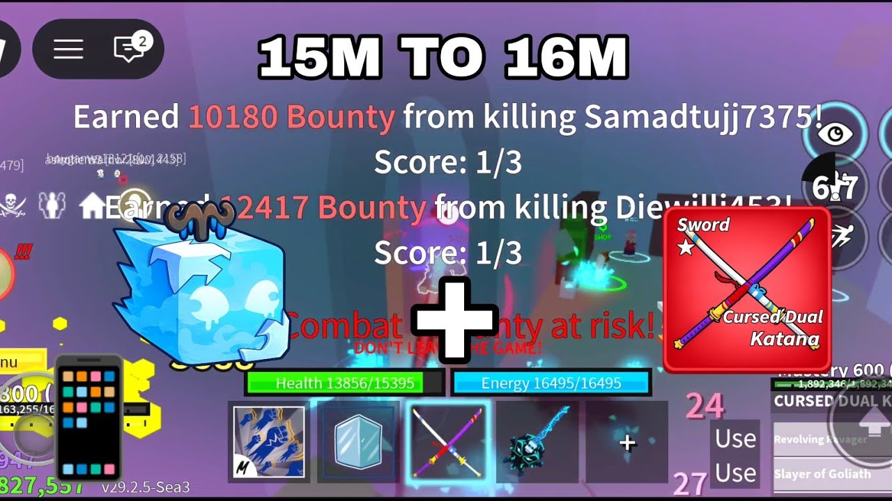 BLOX FRUITS ICE + CDK + GODHUMAN PVP | REACHING 16 MILLION BOUNTY ON MOBILE 📱